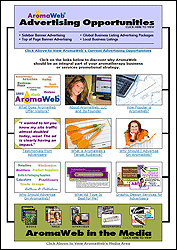 AromaWeb Advertising Information Area Screen Shot