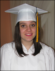 Ashley getting ready prior to her school's Mass of Thanksgiving held last Thursday.
