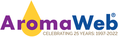 AromaWeb Logo Celebrating 20 Years: 1997-2017