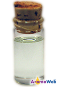 Bottle Depicting the Typical Color of Blue Cypress Essential Oil