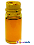 Bottle Depicting the Typical Color of Damiana Essential Oil