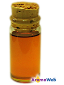 Bottle Depicting the Typical Color of Myrrh Essential Oil