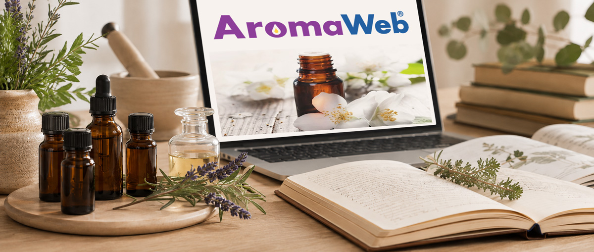 Laptop Computer with AromaWeb Logo Displayed