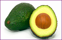 Halved Avocado With Seed
